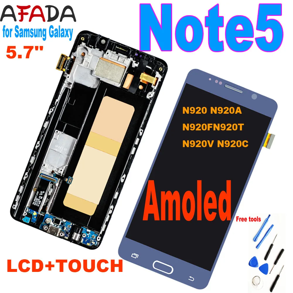 5.7'' Lcd for Samsung Galaxy Note 5 Note5 N920 N920A N920F N920T N920V N920C LCD Display Touch Screen Digitizer Assembly Frame
5.7'' Lcd for Samsung Galaxy Note 5 Note5 N920 N920A N920F N920T N920V N920C LCD Display Touch Screen Digitizer Assembly Frame