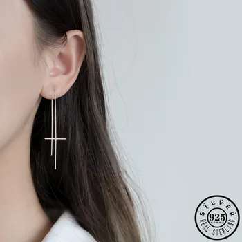 925 Sterling Silver Big Cross Pendant Ear Threads Statement Crucifix Shape Long Hanging Dangle Drop Earrings Jewelry for Women
925 Sterling Silver Big Cross Pendant Ear Threads Statement Crucifix Shape Long Hanging Dangle Drop Earrings Jewelry for Women