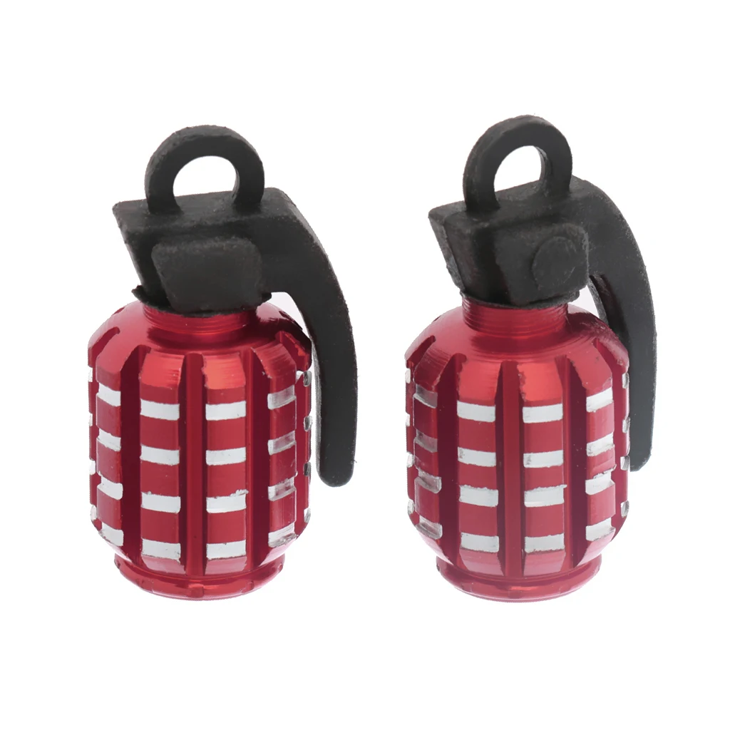 2pcs Shape Tire Tyre Valve Stem Dust Caps for Car Motorcycle Bike -Red 2pcs Shape Tire Tyre Valve Stem Dust Caps for Car Motorcycle Bike -Red