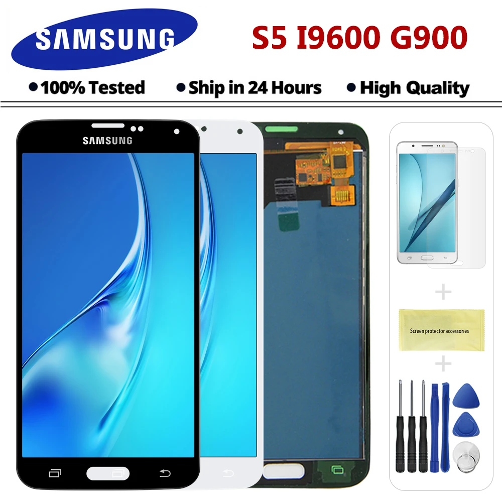 100% Test S5 Lcd for Samsung Galaxy 4G S5 i9600 G900 G900M G900F Lcd Display Touch Screen Digitizer Assembly Replacement Parts
100% Test S5 Lcd for Samsung Galaxy 4G S5 i9600 G900 G900M G900F Lcd Display Touch Screen Digitizer Assembly Replacement Parts
