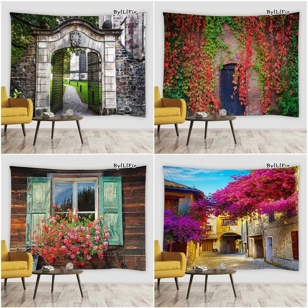 Retro Doors Windows Pastoral Floral Tapestry Plants Flowers Stone Wall Living Room Mural Wall Hanging Home Room Aesthetic Decor
Retro Doors Windows Pastoral Floral Tapestry Plants Flowers Stone Wall Living Room Mural Wall Hanging Home Room Aesthetic Decor