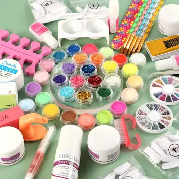 COSCELIA Pro Acrylic Nail Set For Manicure Acrylic Powder Glitter Liquid For Nail Art Kit Crystal Brush Tips Acrylic Tools Kit
COSCELIA Pro Acrylic Nail Set For Manicure Acrylic Powder Glitter Liquid For Nail Art Kit Crystal Brush Tips Acrylic Tools Kit
