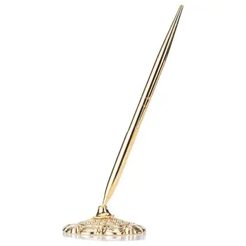 Retro Metal Ballpoint Pen Attached Base Stand Desk Office Counter Wedding Guest Sign Signature Pens
Retro Metal Ballpoint Pen Attached Base Stand Desk Office Counter Wedding Guest Sign Signature Pens