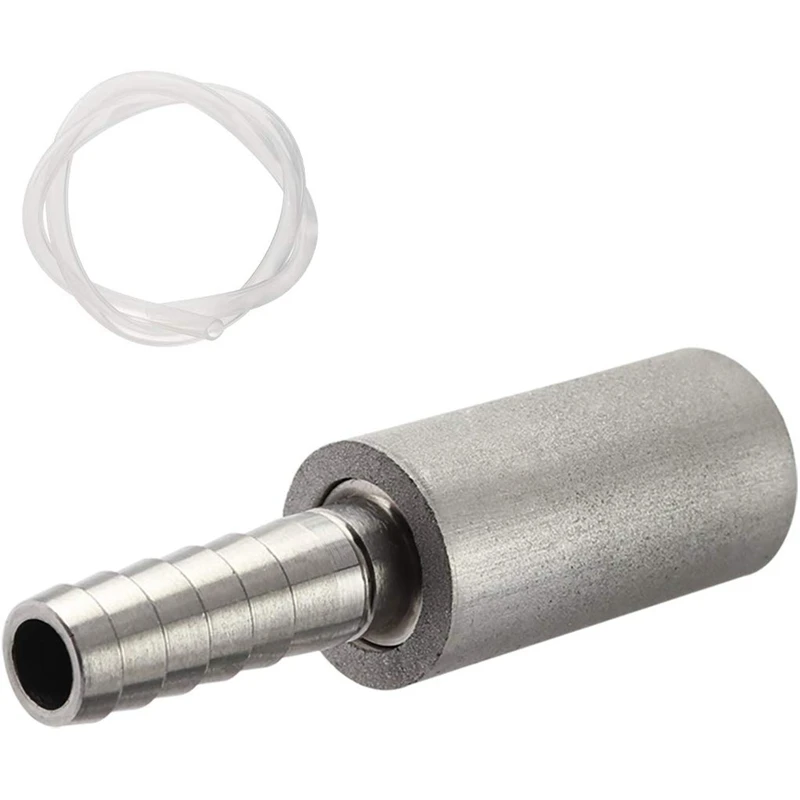 0.5 Micrometre Diffusion Stone metal Aeration Stone Carbonating Stone with 1/4 Inch Barb + 20 Inch Silicon Hose for Homebrew Win
0.5 Micrometre Diffusion Stone metal Aeration Stone Carbonating Stone with 1/4 Inch Barb + 20 Inch Silicon Hose for Homebrew Win