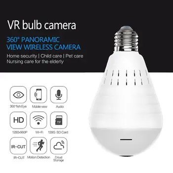 Panoramic VR Wireless WIFI Camera Mobile Phone Remote Monitoring Smart Light Bulb Camera
Panoramic VR Wireless WIFI Camera Mobile Phone Remote Monitoring Smart Light Bulb Camera