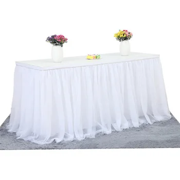 1PC Tablecloth Tutu Tulle Table Skirt Tableware Table Cloth Cover Home Wedding/Party Decor 
1PC Tablecloth Tutu Tulle Table Skirt Tableware Table Cloth Cover Home Wedding/Party Decor