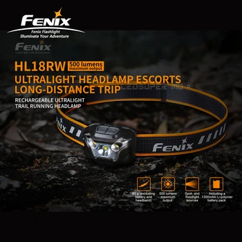 Dual Light Sources Fenix HL18RW Rechargeable Trail Running Headlamp with Li-polymer Battery Pack
Dual Light Sources Fenix HL18RW Rechargeable Trail Running Headlamp with Li-polymer Battery Pack