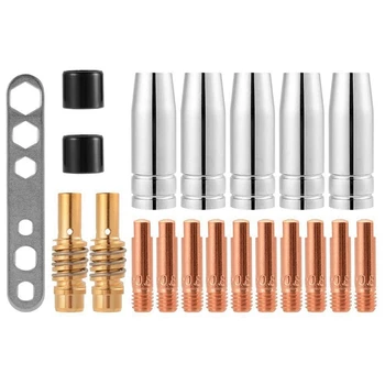 20Pcs Nozzles Contact Tips Holders Mig Welder Consumable Accessory for 15Ak Mb15 Mig Co2 Welding Torch
20Pcs Nozzles Contact Tips Holders Mig Welder Consumable Accessory for 15Ak Mb15 Mig Co2 Welding Torch