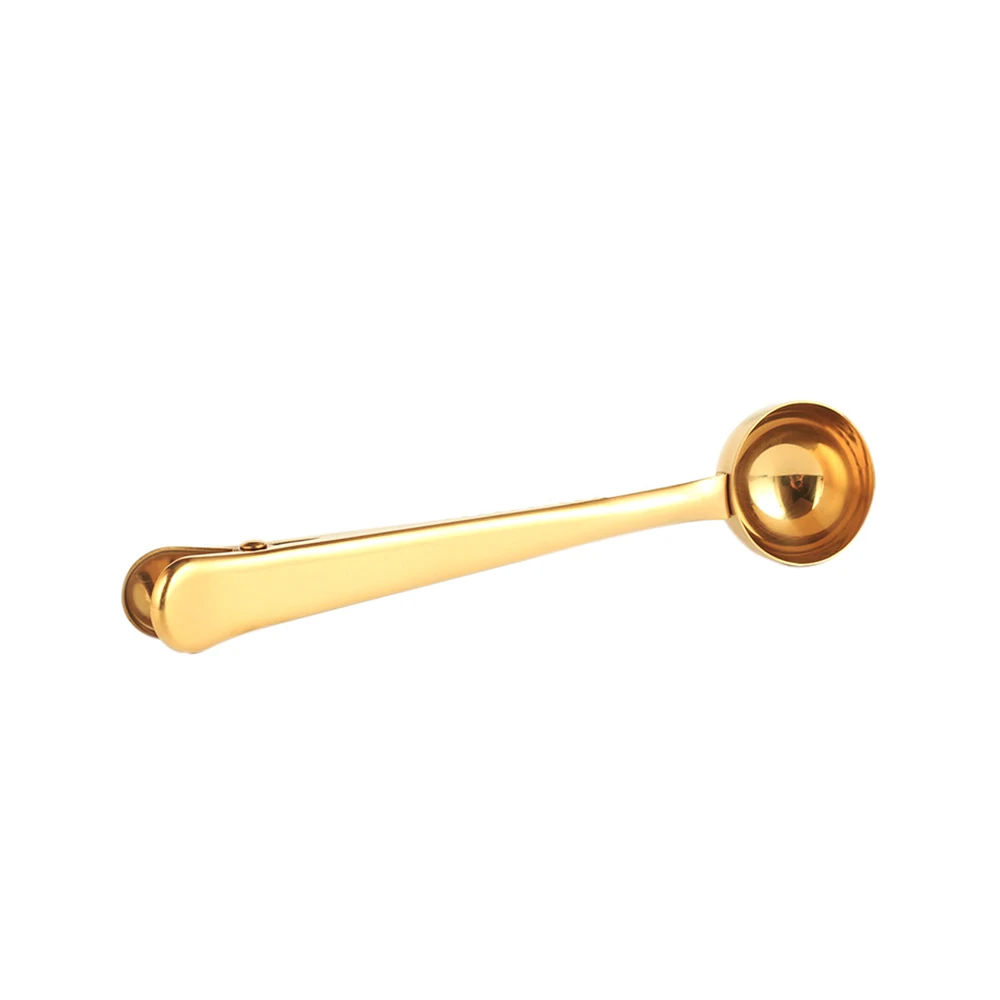 Stainless steel Two in one Spoon Sealing Clip Nordic style Golden Coffee Measuring Spoons Home Decoration Kitchen Tool 2019 New
Stainless steel Two in one Spoon Sealing Clip Nordic style Golden Coffee Measuring Spoons Home Decoration Kitchen Tool 2019 New