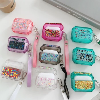 For Airpods Pro Epoxy Glitter Sequins Candy Color Clear Case for Apple Airpods 3 Wireless Earphone Cover Box with Lanyard Rope
For Airpods Pro Epoxy Glitter Sequins Candy Color Clear Case for Apple Airpods 3 Wireless Earphone Cover Box with Lanyard Rope