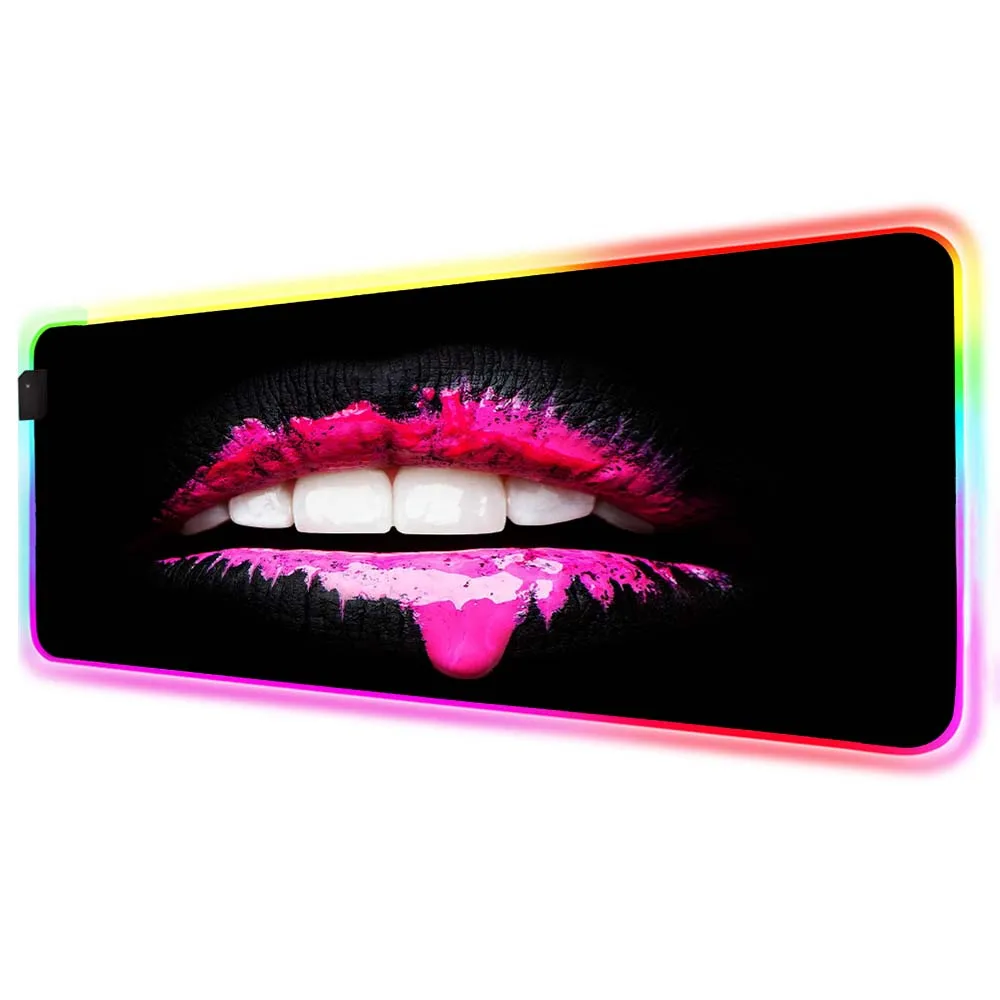 Mairuige Dynamic Red Lips RGB Black Background Large Mouse Pad XXL Computer Gaming Mouse Pad LED Rubber Seam Gaming Desk 90x40
Mairuige Dynamic Red Lips RGB Black Background Large Mouse Pad XXL Computer Gaming Mouse Pad LED Rubber Seam Gaming Desk 90x40