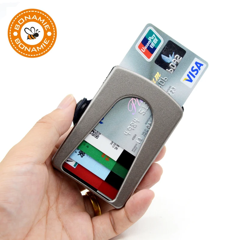 BONAMIE Slim Creative Elastic Clip Credit Card Holder With Gift Box Carbon Fiber Genuine Leather Card Case Wallet For Male Man 
BONAMIE Slim Creative Elastic Clip Credit Card Holder With Gift Box Carbon Fiber Genuine Leather Card Case Wallet For Male Man