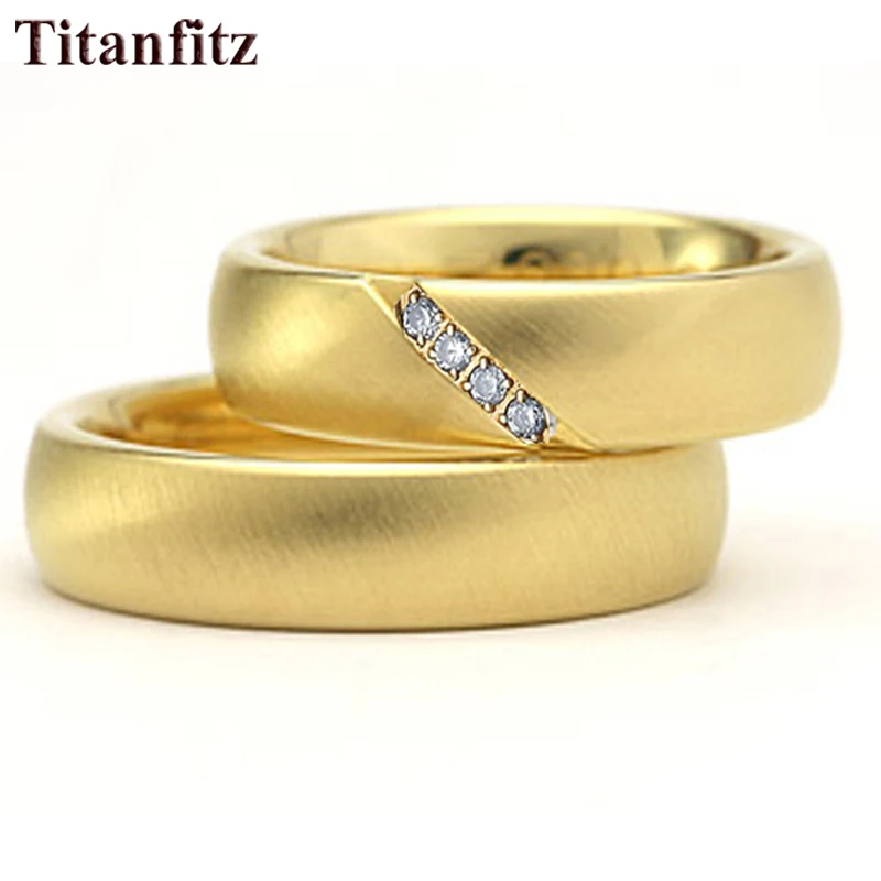 top quality custom made his and hers yellow gold color health titanium wedding rings sets for couples marriage alliances
top quality custom made his and hers yellow gold color health titanium wedding rings sets for couples marriage alliances