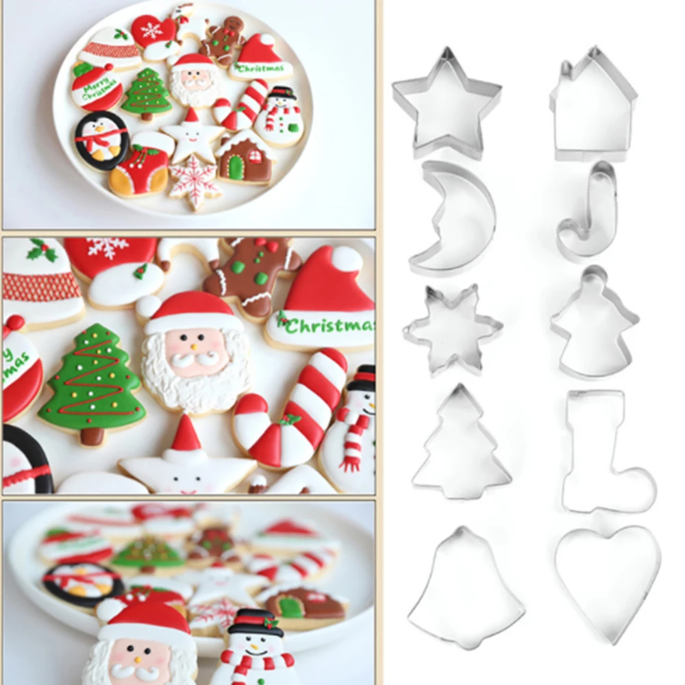 10pcs Christmas Cookie Cutter Stainless Steel Cut Candy Biscuit Mold Cooking Tools Christmas Cutters Bake Mold Decorating
10pcs Christmas Cookie Cutter Stainless Steel Cut Candy Biscuit Mold Cooking Tools Christmas Cutters Bake Mold Decorating