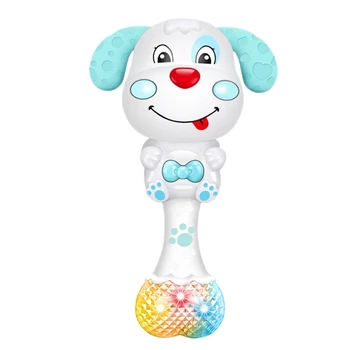 Cartoon Puppy Baby Rattle with Music Light Teether Toy Gift Attracts Baby's Attention to Molars
Cartoon Puppy Baby Rattle with Music Light Teether Toy Gift Attracts Baby's Attention to Molars