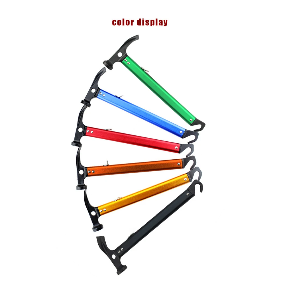 Outdoor Multi-function Hammer Aluminum Hooks Wild Survival Equipment Life-saving with Tent Stake Remover for Rain Fly Tent
Outdoor Multi-function Hammer Aluminum Hooks Wild Survival Equipment Life-saving with Tent Stake Remover for Rain Fly Tent