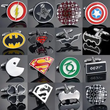 High Quality Copper Men's French Shirt cuff Button Movie Animation/Superman/Batman/007 Super Hero Series CuffLinks
High Quality Copper Men's French Shirt cuff Button Movie Animation/Superman/Batman/007 Super Hero Series CuffLinks