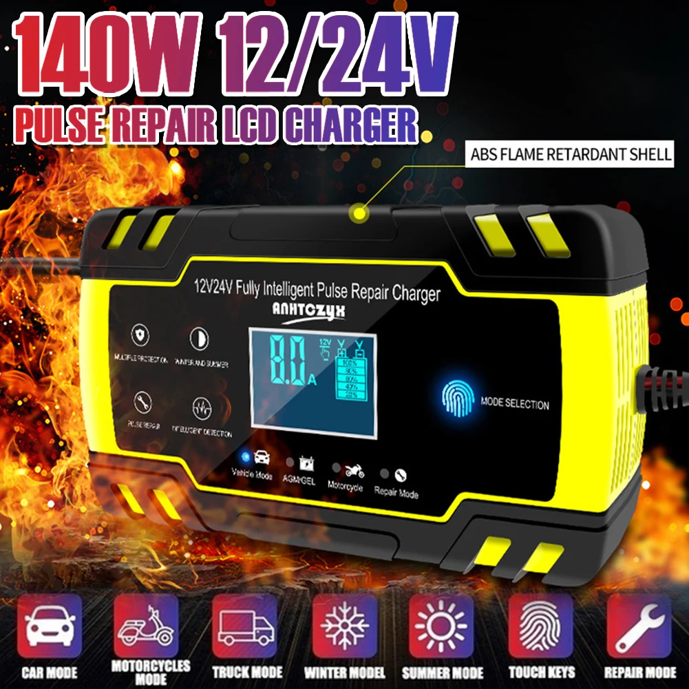 2-150Ah 110V Multi-Functional LCD Battery Charger Intelligent Emergency Charger for Motorcycle AGM Automobile Battery Charger
2-150Ah 110V Multi-Functional LCD Battery Charger Intelligent Emergency Charger for Motorcycle AGM Automobile Battery Charger