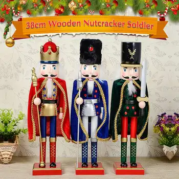 38cm Nutcracker Puppet Christmas Ornaments Desktop Decorations Walnuts Soldiers Band Dolls Nutcracker Miniatures
38cm Nutcracker Puppet Christmas Ornaments Desktop Decorations Walnuts Soldiers Band Dolls Nutcracker Miniatures
