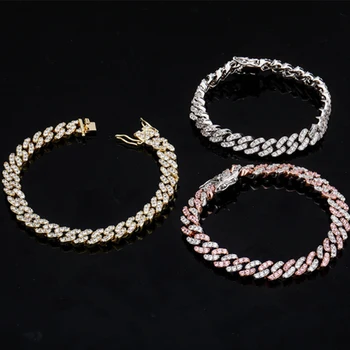 Ice Out Hip Hop 8mm Bracelet Miami Cuban Micro Pave Full Zircon Crystal Hip Hop Men Women Charm Chain Jewelry Gift
Ice Out Hip Hop 8mm Bracelet Miami Cuban Micro Pave Full Zircon Crystal Hip Hop Men Women Charm Chain Jewelry Gift