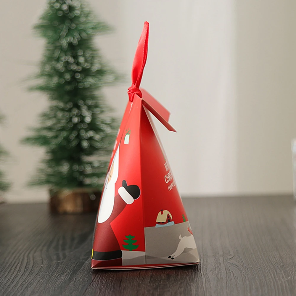 10 pcs/set merry christmas candy box santa claus candy bag
