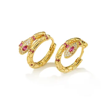 Unique Design CZ Snake Earrings For Women Girl FashioN Gold Color Snake Hoop Earrings Wedding Jewelry Wholesale Dropshipping
Unique Design CZ Snake Earrings For Women Girl FashioN Gold Color Snake Hoop Earrings Wedding Jewelry Wholesale Dropshipping