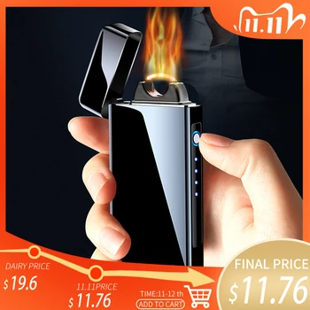 Electric Flame Plasma Arc Lighter USB Rechargeable Windproof Lighters With LED Power Display Cigar Candle Lighter For Cigarette
Electric Flame Plasma Arc Lighter USB Rechargeable Windproof Lighters With LED Power Display Cigar Candle Lighter For Cigarette