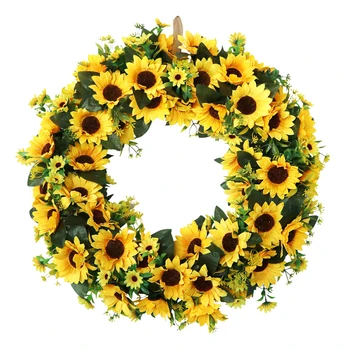 55CM Simulated Sunflower Garland Enlarged Densified Wreath Wedding Festival Decoration Simulate Door Hanging Decoration For Home
55CM Simulated Sunflower Garland Enlarged Densified Wreath Wedding Festival Decoration Simulate Door Hanging Decoration For Home
