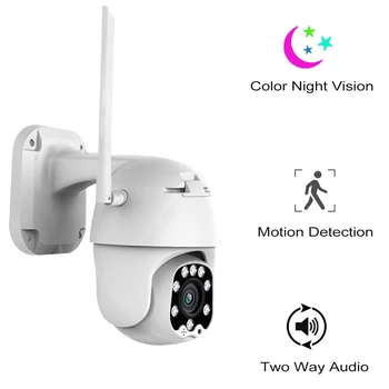 Outdoor Dome Camera 1080P HD Wireless WiFi IP Camera Full Color Night Vision Home Security Surveillance Audio Camera Pan Tilt
Outdoor Dome Camera 1080P HD Wireless WiFi IP Camera Full Color Night Vision Home Security Surveillance Audio Camera Pan Tilt