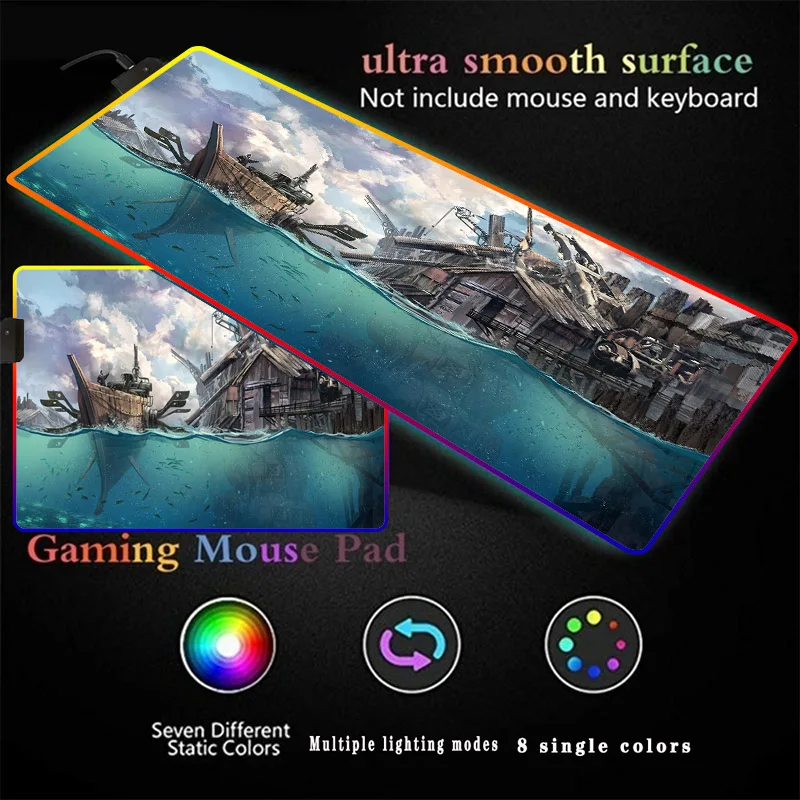 Large Mouse Pad Landscape Seaside Sailboat Pattern Game Mouse Pad RGB Luminous Colorful LED Player Mouse Pad Accessories Desk
Large Mouse Pad Landscape Seaside Sailboat Pattern Game Mouse Pad RGB Luminous Colorful LED Player Mouse Pad Accessories Desk