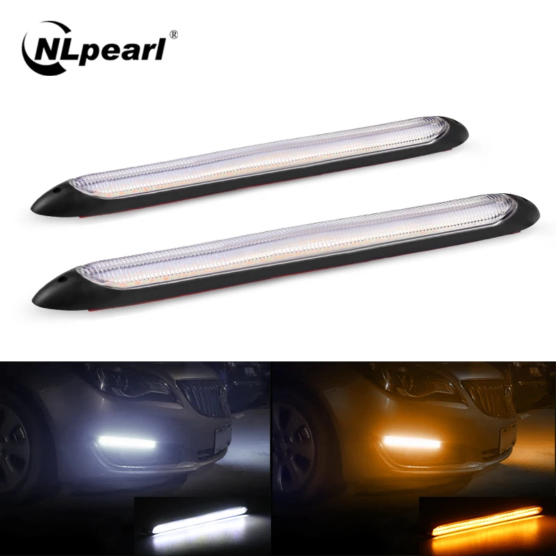 NLpearl Car Light Assembly Universal DRL LED Daytime Running Light Waterproof Sequential Flow LED DRL Turn Signal Light Yellow
NLpearl Car Light Assembly Universal DRL LED Daytime Running Light Waterproof Sequential Flow LED DRL Turn Signal Light Yellow