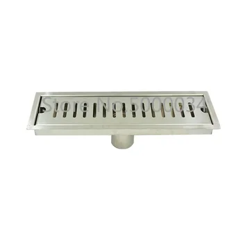 Yiwu factory price simple design stainless linear shower silver floor drain grate
Yiwu factory price simple design stainless linear shower silver floor drain grate
