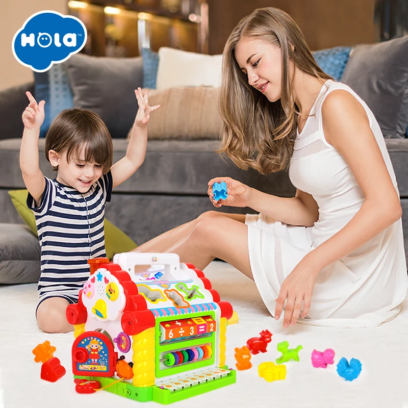 HOLA 739 Baby Toys for Toddlers 13-24 months Multifunctional Musical Activity Play Center House with Music/Light/Block for Kids
HOLA 739 Baby Toys for Toddlers 13-24 months Multifunctional Musical Activity Play Center House with Music/Light/Block for Kids