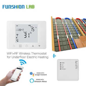 WiFi Smart Thermostat Wall-Hung Electric Underfloor Heating Temperature Controller Work with Alexa Google Home
WiFi Smart Thermostat Wall-Hung Electric Underfloor Heating Temperature Controller Work with Alexa Google Home