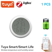Tuya ZigBee Smart Home Temperature And Humidity Sensor With LED Screen WIFI Temperature with Alexa Google Assistant Smart Life
Tuya ZigBee Smart Home Temperature And Humidity Sensor With LED Screen WIFI Temperature with Alexa Google Assistant Smart Life