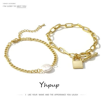 Yhpup Combination Bracelet Trendy Gold Imitation Pearls Bangle 2PCS Girlfriend Lovers Jewelry Accessories for Female Office 16 K
Yhpup Combination Bracelet Trendy Gold Imitation Pearls Bangle 2PCS Girlfriend Lovers Jewelry Accessories for Female Office 16 K