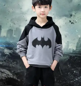 Spring and Autumn New Korean 2020 Boy Cartoon Alphabet Batman Two-Piece Set