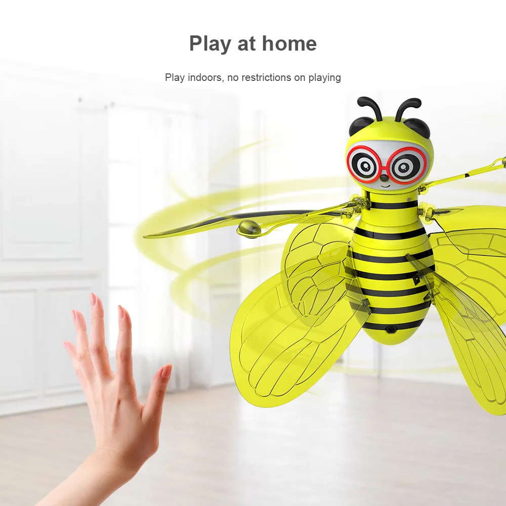 Details about   Drone RC Bee Induction Aircraft Infrared Sensing Hand Sensor Flying Toy Kid Gift