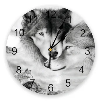 Wolf Love Black And White Wall Clock Kitchen Home Living Room Decorative Kitchen Wall Decor Hanging Clock
Wolf Love Black And White Wall Clock Kitchen Home Living Room Decorative Kitchen Wall Decor Hanging Clock