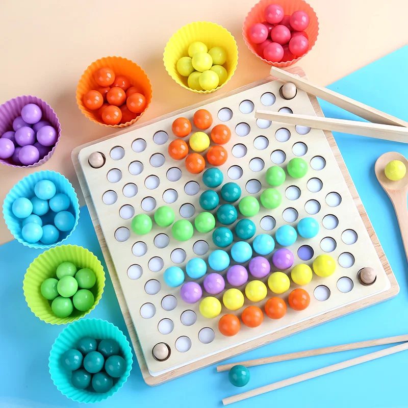 DIY Elimination Bead Clip Bead Fine Motor Training Board Game Wooden Montessori Color Classification Stacked Educational Toys
DIY Elimination Bead Clip Bead Fine Motor Training Board Game Wooden Montessori Color Classification Stacked Educational Toys