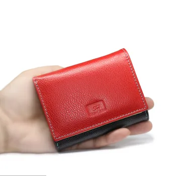 

HH Genuine Leather Women's Wallets Small Luxury Mini Female Purses Short Card Holrder Coin Zipper Purse Money Bags Lady wallet