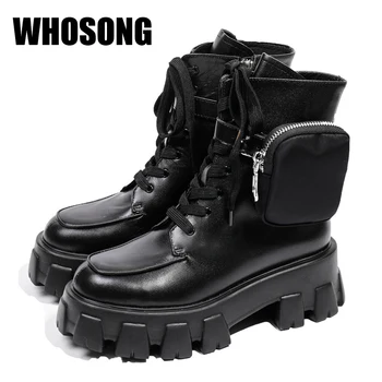 Women Ankle Boots Ladies Platform Shoes Woman Soft Motorcycle Boots Female Black Brand Boots Girls Real Leather Casual Botas New
Women Ankle Boots Ladies Platform Shoes Woman Soft Motorcycle Boots Female Black Brand Boots Girls Real Leather Casual Botas New