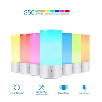SOLLED LED Touch Sensor Table Light Bedside Lamp Dimmable Warm White Light 256 RGB Color Changing Aluminum Base Mood Night Light
SOLLED LED Touch Sensor Table Light Bedside Lamp Dimmable Warm White Light 256 RGB Color Changing Aluminum Base Mood Night Light
