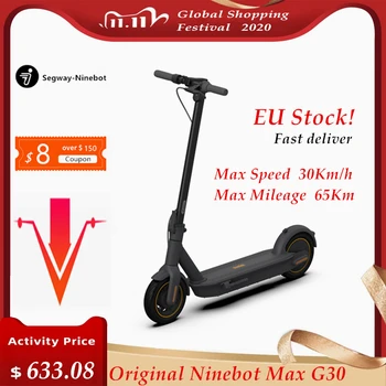 

New Original Ninebot Max G30 KickScooter Foldable Smart Electric Scooter Hoverboard 350W Power 30Km/h 10inch Wheel 65Km Mileage