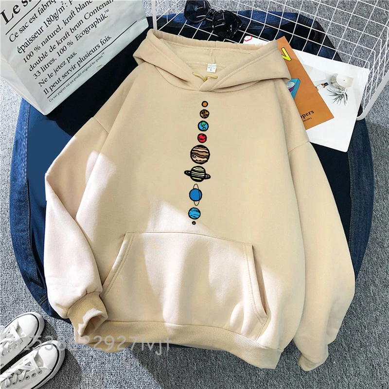 Planets Colour Male Pullover Universe Solar System Pattern Sweatshirts Mens Sports Hoodies Men Harajuku Retro Sportswear Hip Hop | Мужская