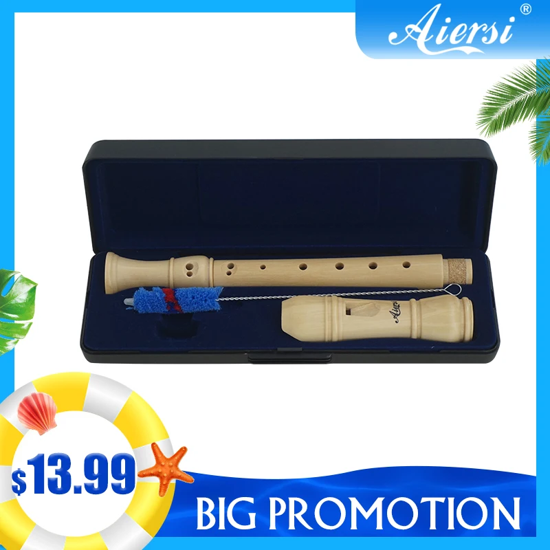 Aiersi Maple Wood Soprano Recorder Flute German Baroque Style Key of C Professional with Hard Case 2 3 Piece Musical Instrument
Aiersi Maple Wood Soprano Recorder Flute German Baroque Style Key of C Professional with Hard Case 2 3 Piece Musical Instrument