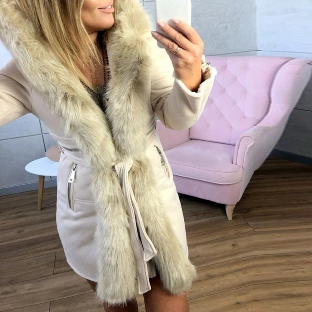 2019 Autumn Coats And Jackets Women Faux Fur Winter Parkas Hooded Long Sleeves Overcoat Cotton Clothing Jacket Women
2019 Autumn Coats And Jackets Women Faux Fur Winter Parkas Hooded Long Sleeves Overcoat Cotton Clothing Jacket Women