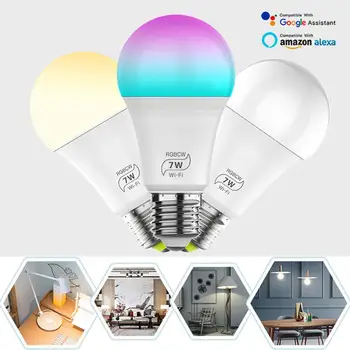 Smart Light Bulb LED 7w 9w Color Changing wifi E27 RGBCW Compatible with Alexa, Google Home and IFTTT (No Hub Required)
Smart Light Bulb LED 7w 9w Color Changing wifi E27 RGBCW Compatible with Alexa, Google Home and IFTTT (No Hub Required)