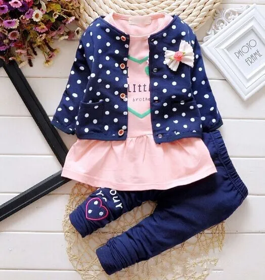 Комплекты одежды для маленьких девочек BibiCola кофта и штаны хлопковый костюм