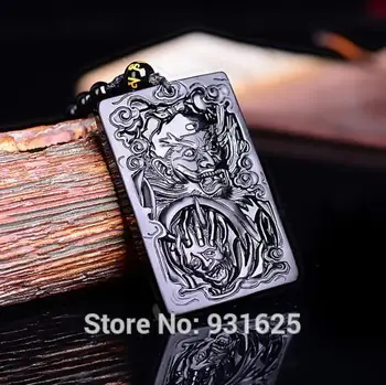 Beautiful Chinese Handwork Natural Obsidian Carved ZhongKui Lucky Amulet Pendant + free Beads Necklace Fashion Jewelry
Beautiful Chinese Handwork Natural Obsidian Carved ZhongKui Lucky Amulet Pendant + free Beads Necklace Fashion Jewelry